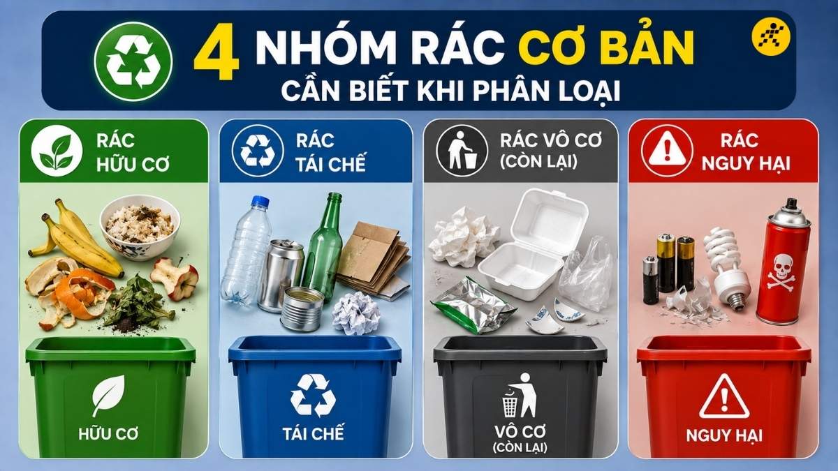 4 nhóm rác cơ bản 4 nhóm rác cơ bản
