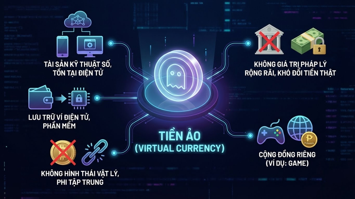 Tiền ảo (Virtual Currency) không có hình thái vật lý Tiền ảo (Virtual Currency) không có hình thái vật lý