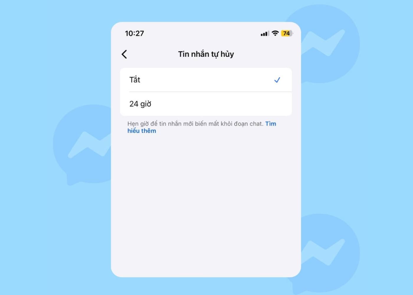 Messenger cập nhật tính năng tin nhắn tự hủy sau 24 giờ