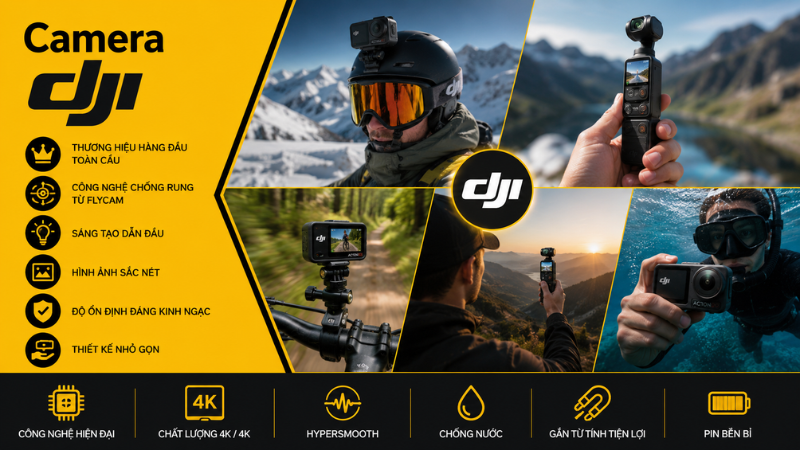 Các tính năng nổi bật và ứng dụng thực tế của camera DJI trong thể thao ngoài trời