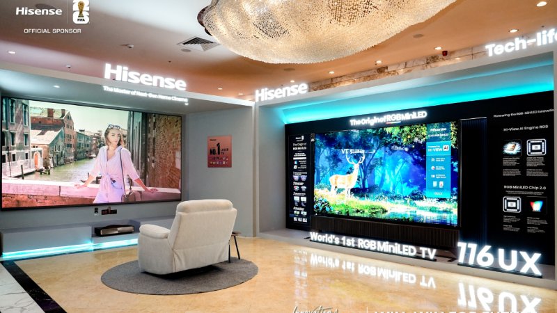TV Hisense 116 inch UXQ trang bị công nghệ RGB MiniLED tiên tiến