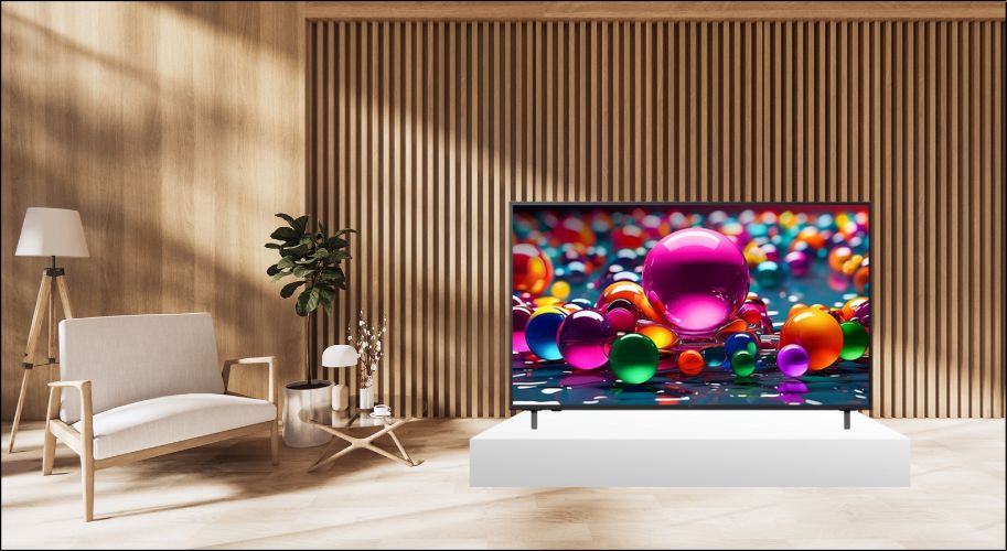 Smart Tivi LG AI 4K 55 inch 55UA8450PSA với thiết kế viền siêu mỏng, tạo cảm giác hình ảnh tràn viền sống động và thu hút