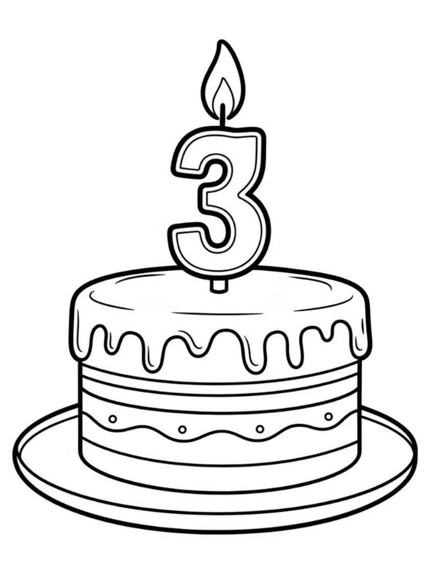 Tô màu bánh sinh nhật 8