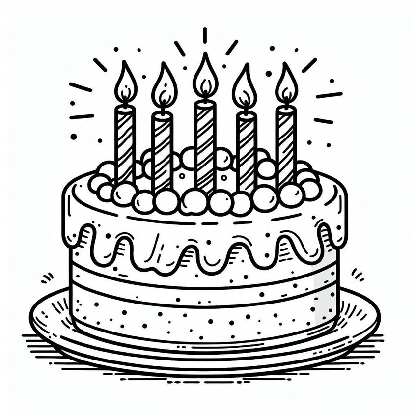Tô màu bánh sinh nhật 14