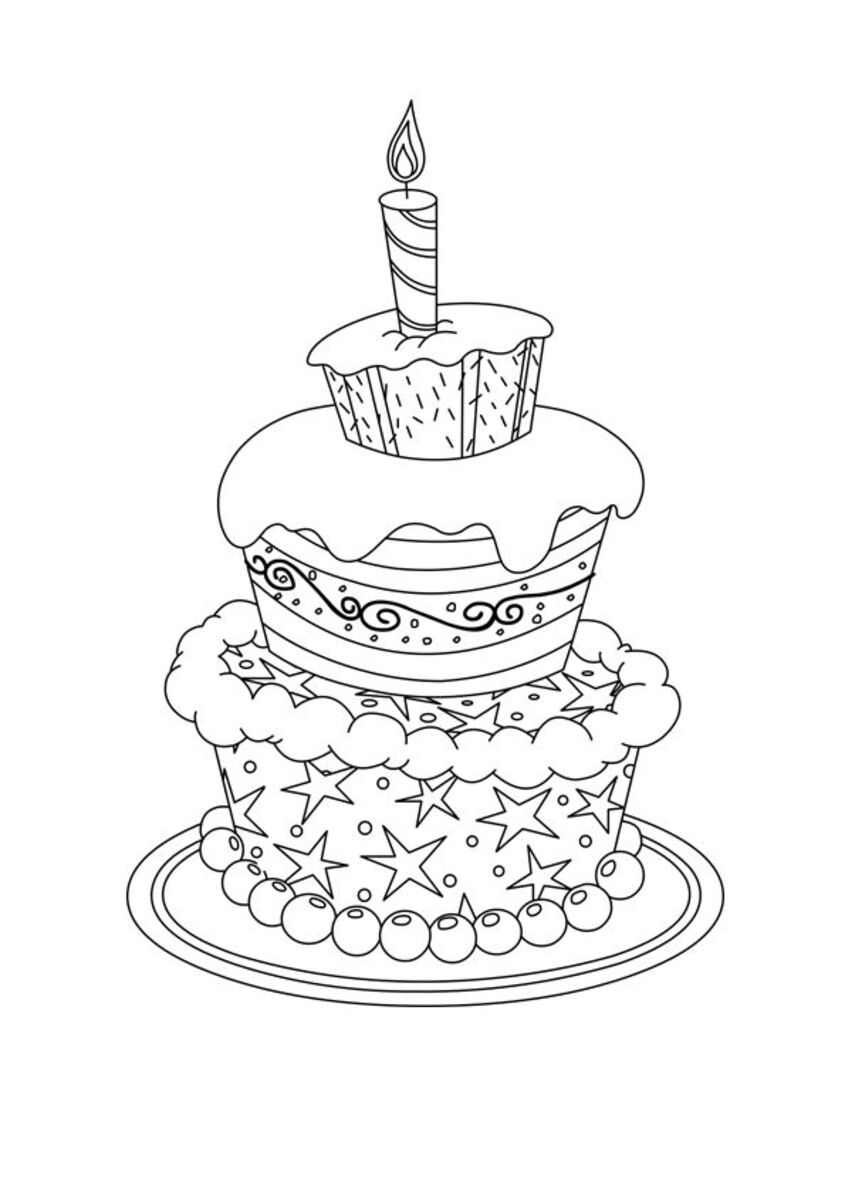 Tô màu bánh sinh nhật 16