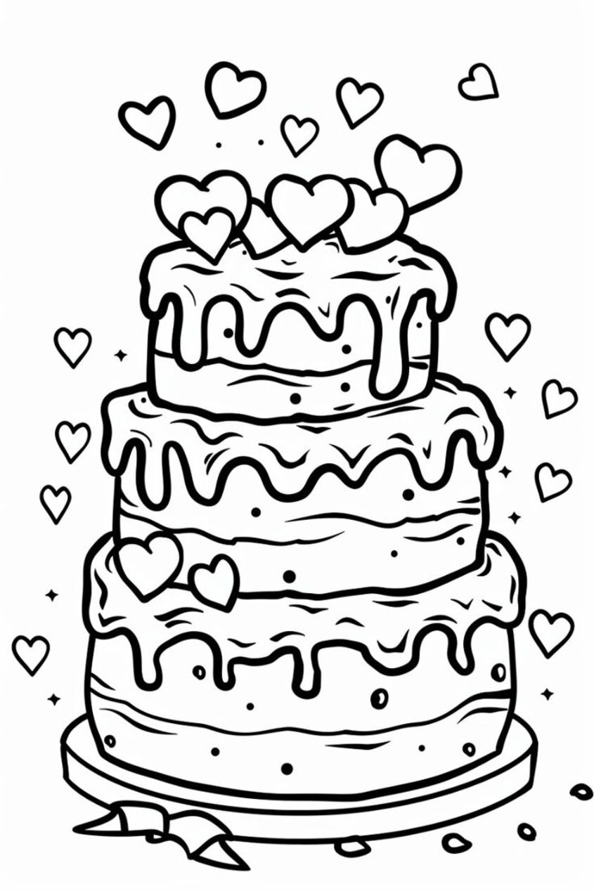 Tô màu bánh sinh nhật 17