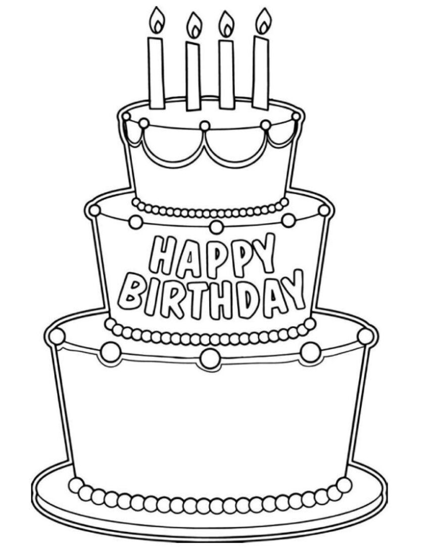 Tô màu bánh sinh nhật 19