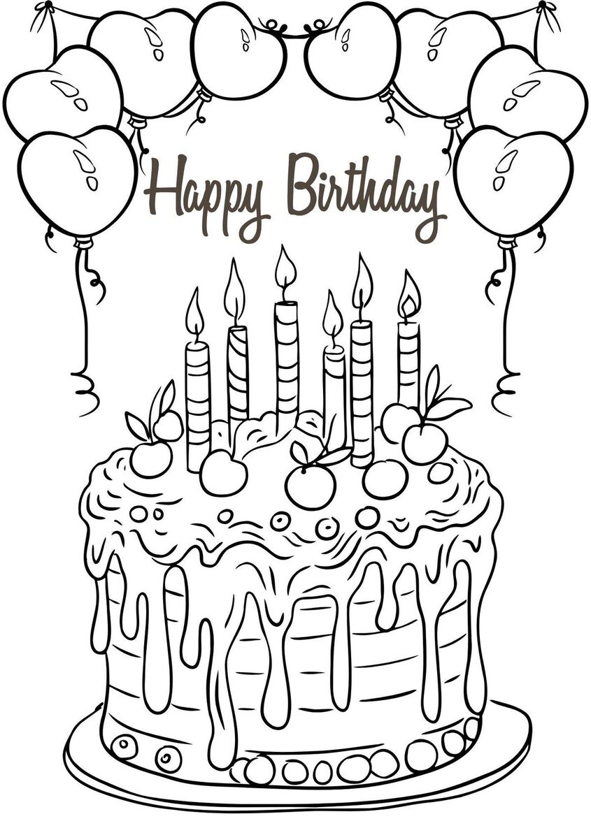 Tô màu bánh sinh nhật 26