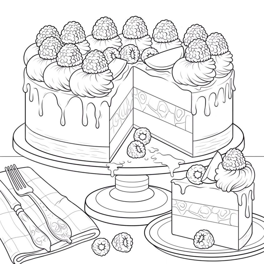 Tô màu bánh sinh nhật 30