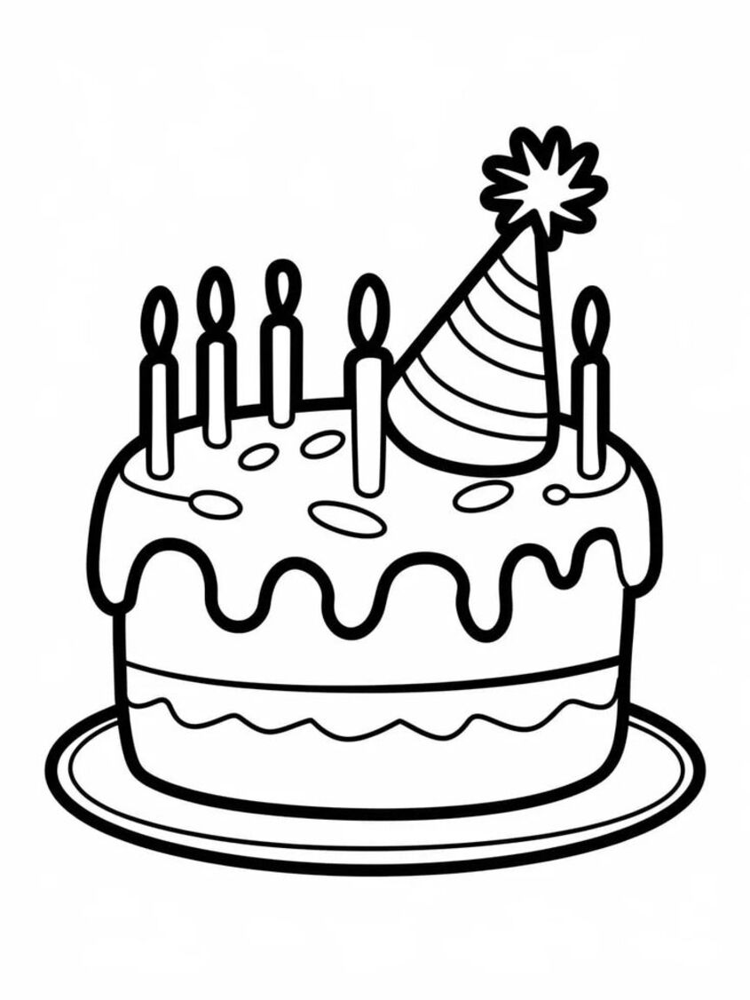 Tô màu bánh sinh nhật 32