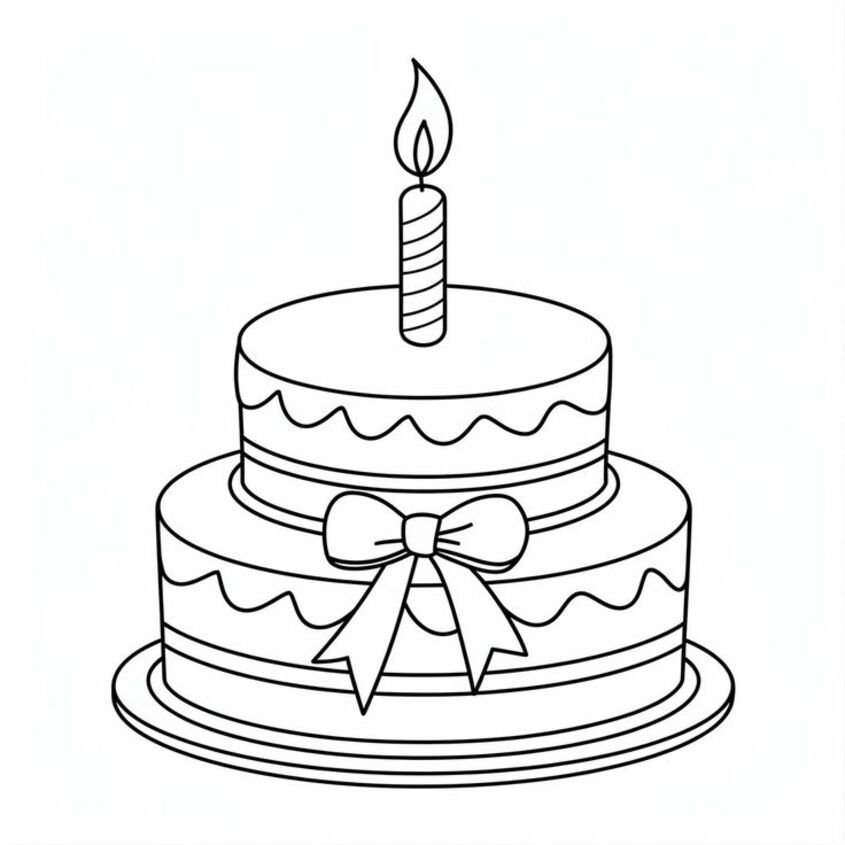 Tô màu bánh sinh nhật 34