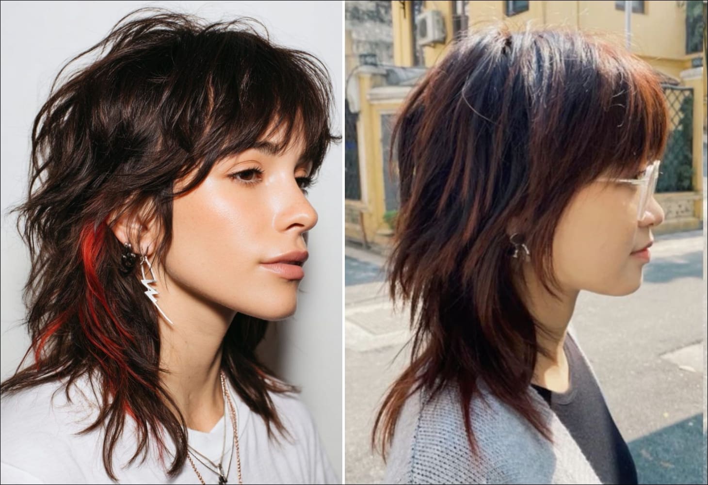 Tóc mullet nữ nhuộm highlight tạo điểm nhấn độc đáo