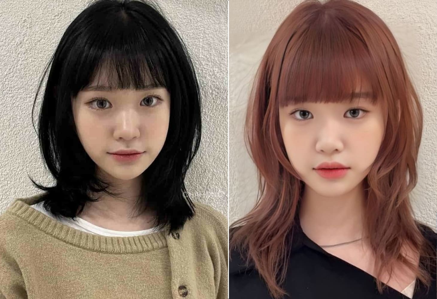 Tóc mullet nữ mái ngố