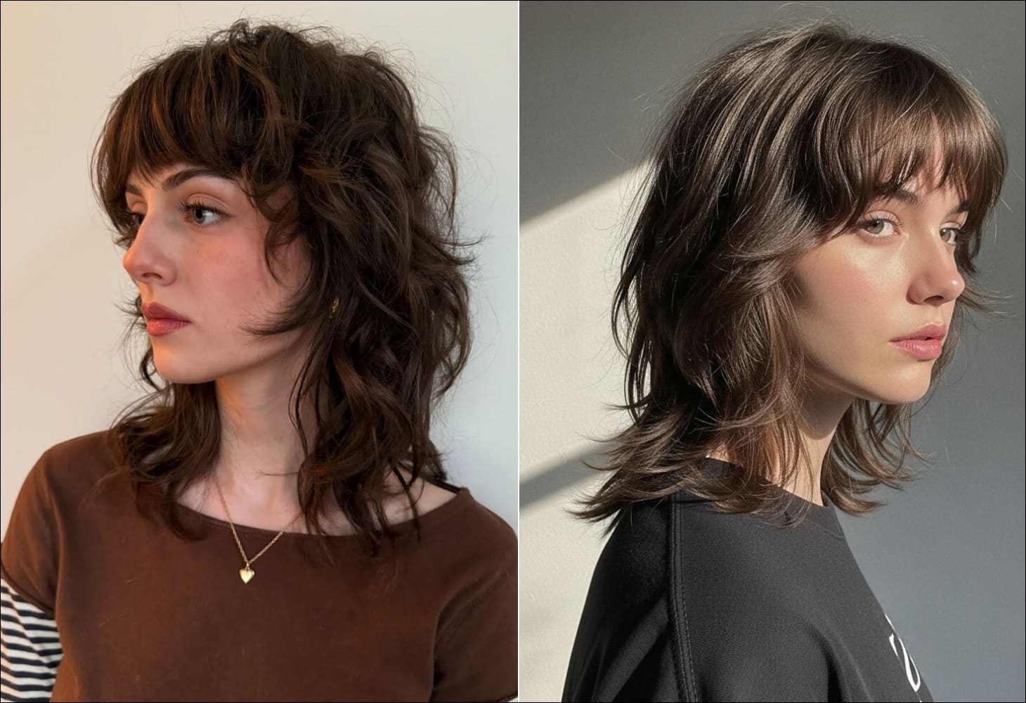 Tóc Shag mullet đánh rối tự nhiên