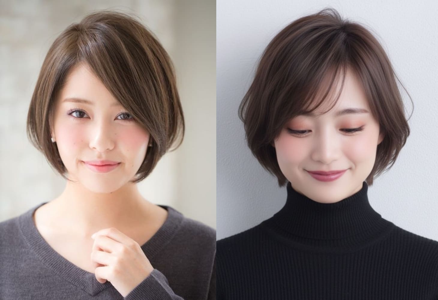 Kiểu tóc tém rẽ ngôi lệch