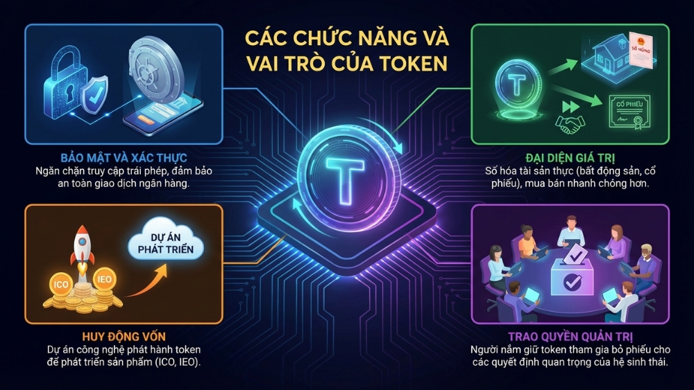 Chức năng ch&iacute;nh v&agrave; vai tr&ograve; của Token