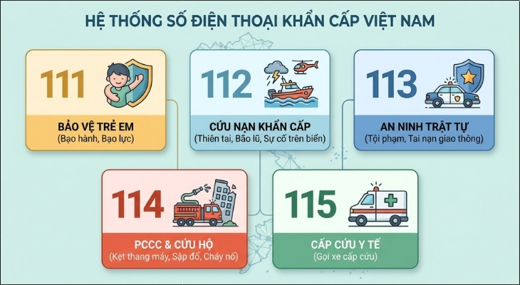 Danh sách các số điện thoại khẩn cấp tại Việt Nam Danh sách các số điện thoại khẩn cấp tại Việt Nam