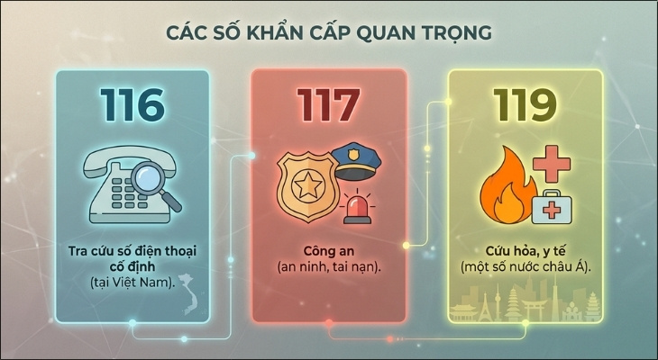 Các đầu số đường dây nóng chuyên biệt tại Việt Nam (116, 117, 119) Các đầu số đường dây nóng chuyên biệt tại Việt Nam (116, 117, 119)