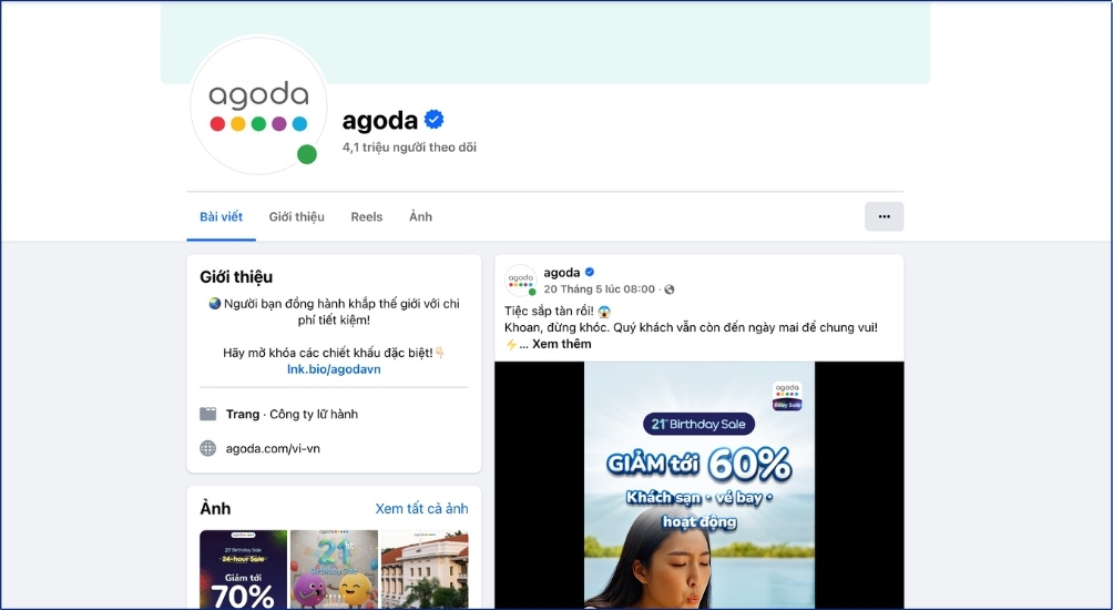 Facebook chính thức của Agoda Facebook chính thức của Agoda