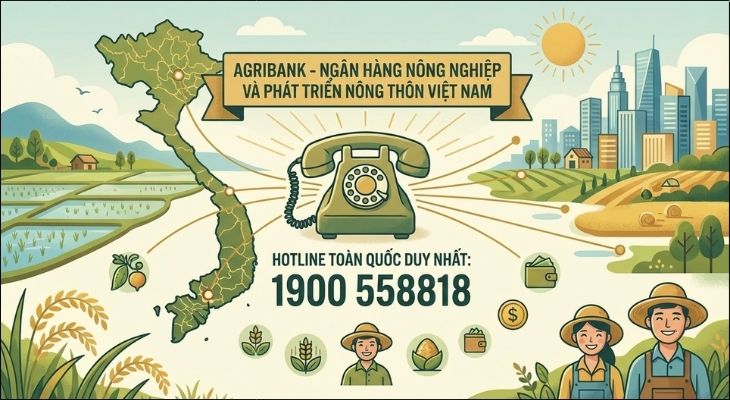 Agribank sử dụng đầu số hotline duy nhất trên toàn quốc là 1900 558818 Agribank sử dụng đầu số hotline duy nhất trên toàn quốc là 1900 558818