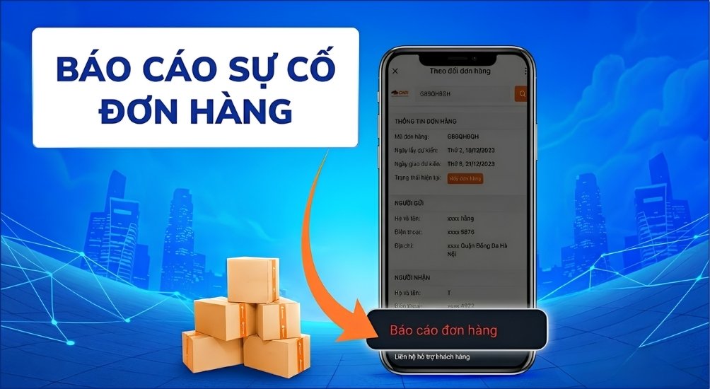 Bạn có thể ưu tiên báo cáo sự cố đơn hàng thông qua ứng dụng Ahamove