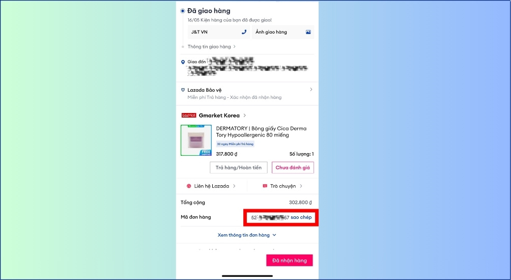 Bạn hãy mở sẵn app Lazada trên điện thoại hoặc dùng Laptop tra cứu mã đơn hàng gồm 15 chữ số
