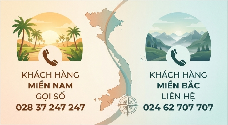 Số điện thoại tổng đài HSBC cho khách hàng cá nhân tại khu vực miền Bắc và miền Nam