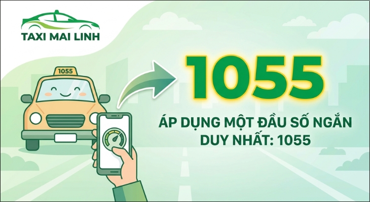 Hãng vận tải Taxi Mai Linh đã triển khai một đầu số ngắn duy nhất là 1055 để phục vụ khách hàng Hãng vận tải Taxi Mai Linh đã triển khai một đầu số ngắn duy nhất là 1055 để phục vụ khách hàng