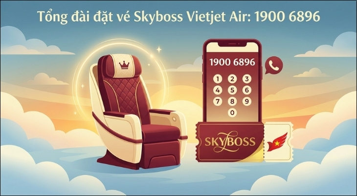 Số họtline cho hạng vé Skyboss của Vietjet Air là 1900 6896