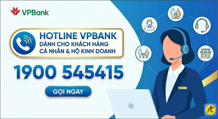 Hotline VPBank dành cho khách hàng cá nhân và hộ kinh doanh