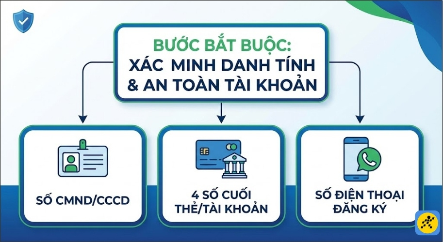 Các giấy tờ cần thiết cho bước xác thực thông tin, đảm bảo an toàn cho tài khoản của bạn