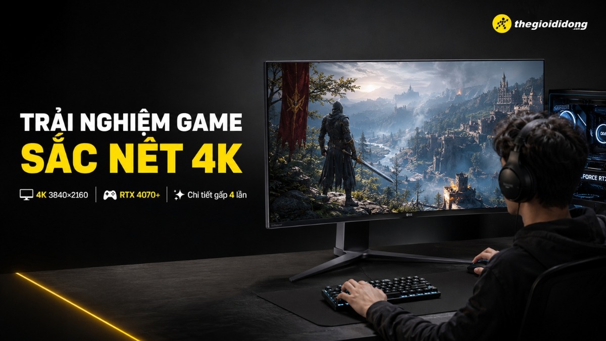 Trải nghiệm chơi game sắc nét với card đồ hoạ RTX trên màn hình 4K Trải nghiệm chơi game sắc nét với card đồ hoạ RTX trên màn hình 4K