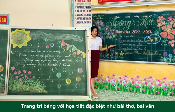 Bảng trang trí tổng kết năm học đẹp