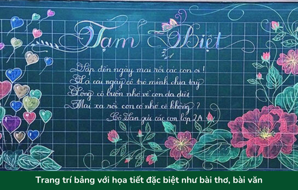 Bảng trang trí tổng kết năm học đẹp