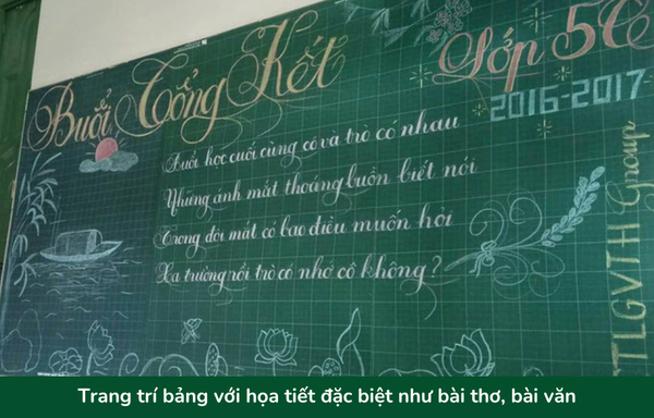 Bảng trang trí tổng kết năm học đẹp