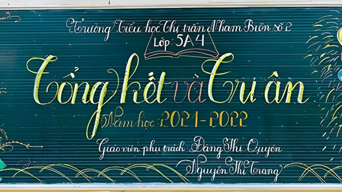 Bảng trang trí tổng kết năm học đẹp - 32