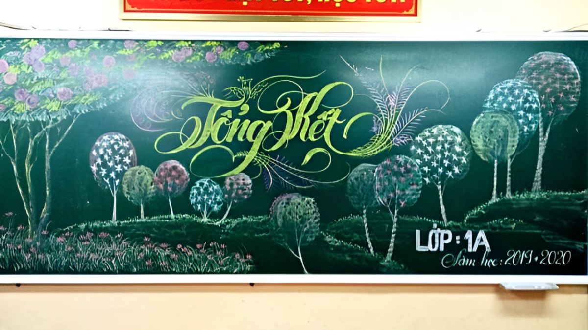 Bảng trang trí tổng kết năm học đẹp - 35