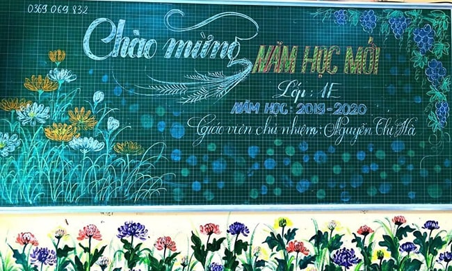 Trang trí bảng chào mừng năm học mới đẹp - 2