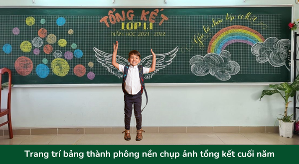 Bảng trang trí tổng kết năm học đẹp
