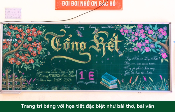 Bảng trang trí tổng kết năm học đẹp