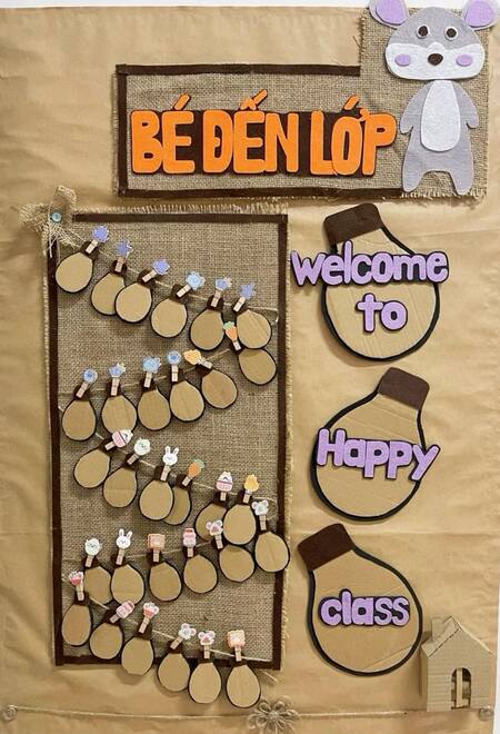 Trang trí cửa lớp mầm non 5