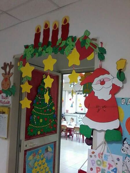 Trang trí cửa lớp mầm non chủ đề Giáng sinh 4