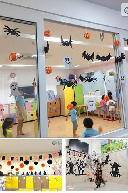Trang trí cửa lớp mầm non chủ đề Halloween 3
