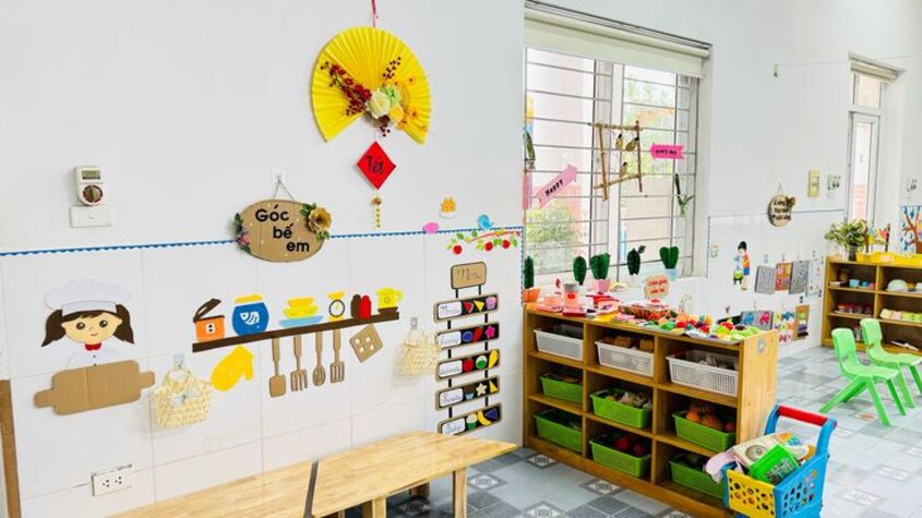 Hình minh hoạ trang trí lớp học mầm non 2 Hình minh hoạ trang trí lớp học mầm non 2