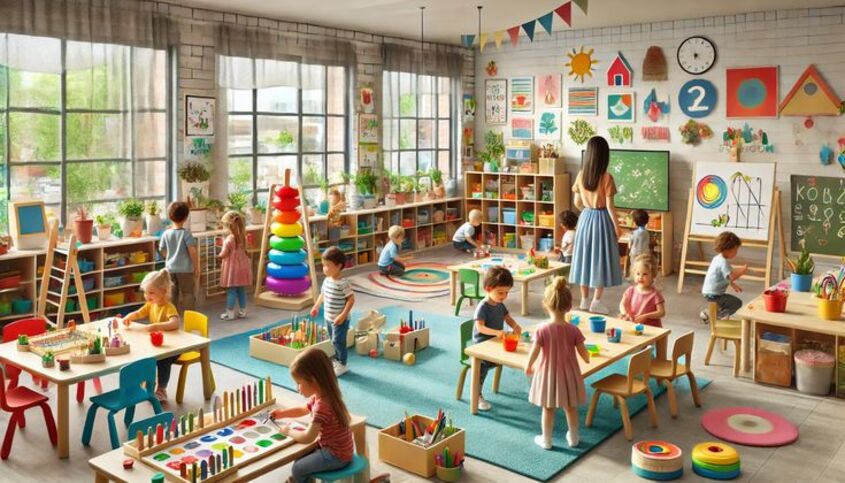 Hình minh hoạ trang trí lớp học mầm non 21 Hình minh hoạ trang trí lớp học mầm non 21