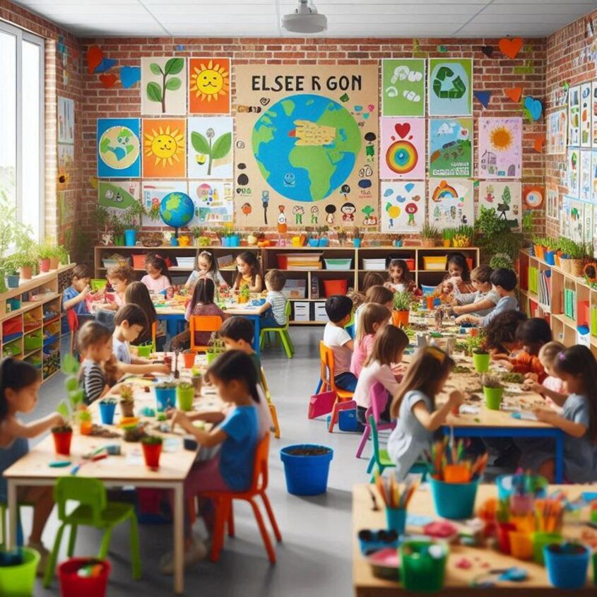 Hình minh hoạ trang trí lớp học mầm non 24 Hình minh hoạ trang trí lớp học mầm non 24