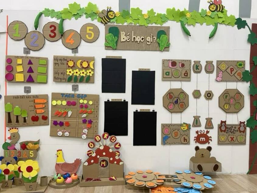 Hình minh hoạ trang trí lớp học mầm non 4 Hình minh hoạ trang trí lớp học mầm non 4