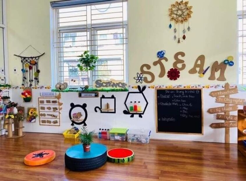 Hình minh hoạ trang trí góc steam mầm non 12