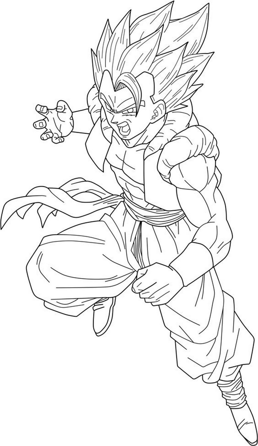 Tranh tô màu Songoku trưởng thành - 6