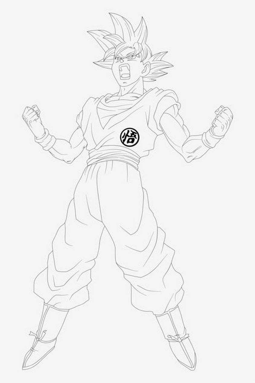 Tranh tô màu Songoku trưởng thành - 10